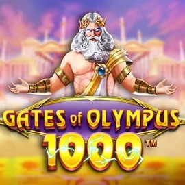 Gates of Olympus 1000 online game logo by Pragmatic Play on casinobreda.com